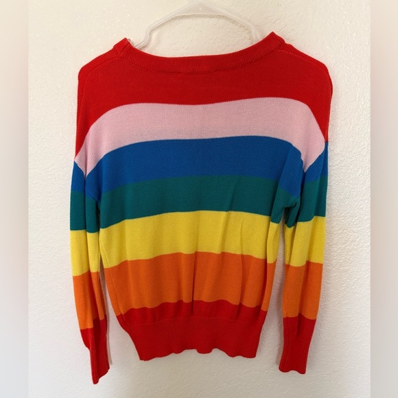 Elodie Multicolor Striped Crew Neck Sweater - Picture 3 of 3